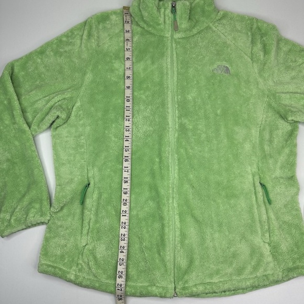 The North Face Osito Fleece Jacket Womens XXL Lime Green Full Zip Soft Fuzzy - Picture 13 of 16